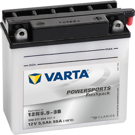 Batterie Moto VARTA 12N5-3B/B5L-B 12V 5Ah 60A